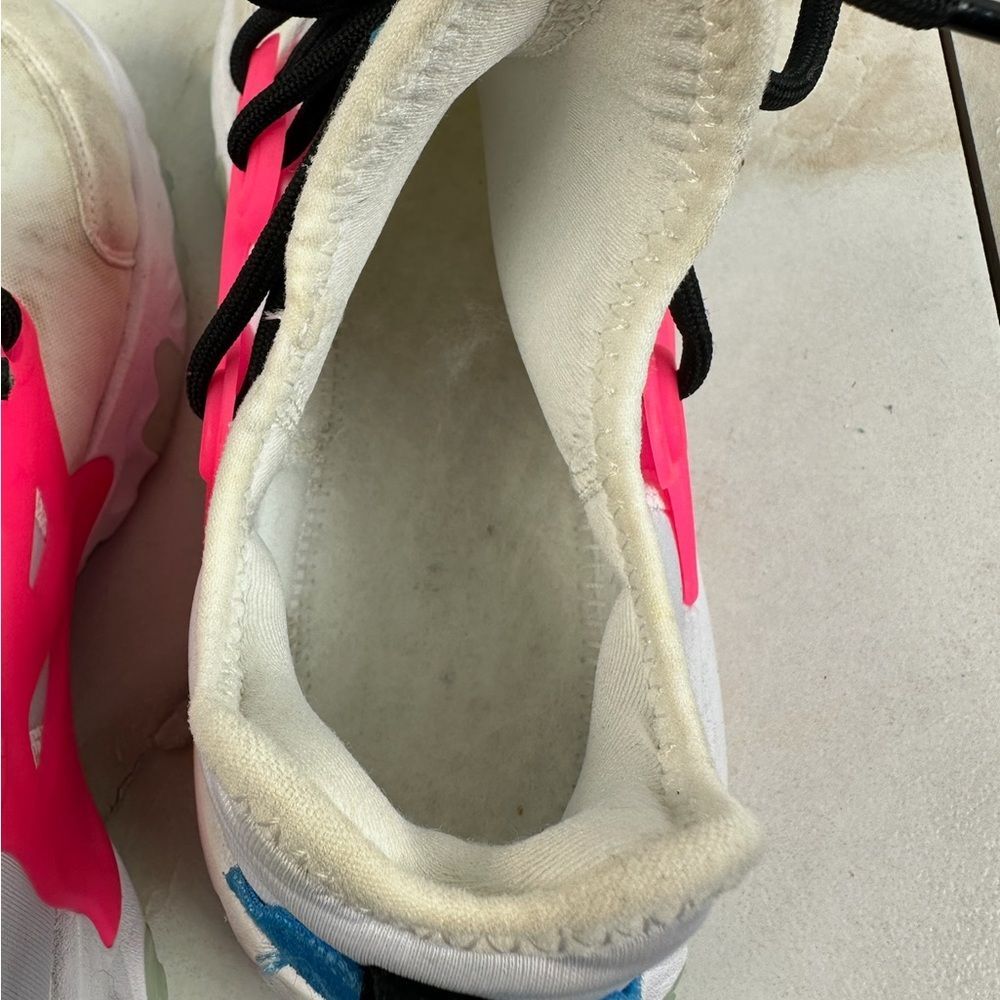 Nike Women's React Presto White Hyper Pink Photo Blue Running Shoes Sneakers, 9 - Picture 10 of 11